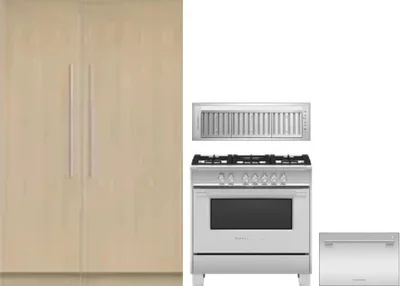 5 Piece Package Includes Refrigerator, Freezer, Range, Hood And Dishwasher